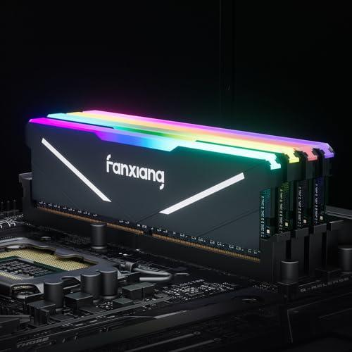 Fanxiang DDR4 3600Mhz 8GBx2枚 デスクトップPC用メモリ（RGB発光型）LEDライト ヒートシンク付き PC RAM XMP2.0対応 高性能 低消費電力 ゲームやマルチタスクに最適の通販は