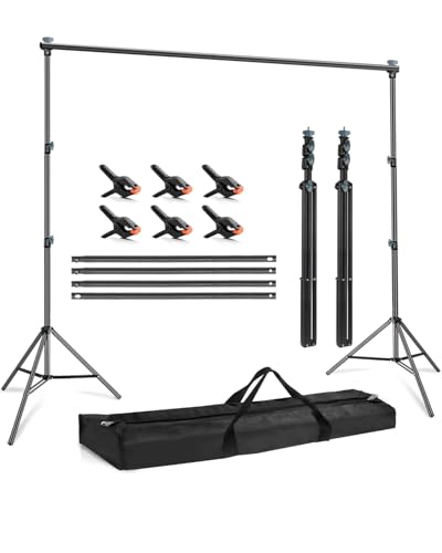 Hemmotop 背景 撮影 スタンド 230 x 300cm 背景紙 スタンド 3m 撮影サンドバッグ2個と背景布クリップ 6個付き 大型 グリーンバック スタンド 安定性がよい 日本語説明書付き スチール製の通販は 6,299円