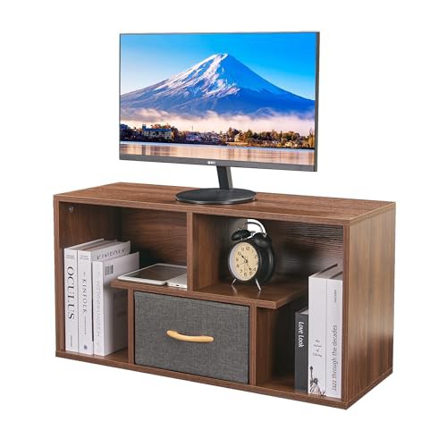 VECELO テレビ台 テレビボード ローボード24-32型推奨 幅80*奥行き30*高さ40cm 24型 26型 32型 引き出し付き オープン 組み立て簡単 おしゃれ 多用途 コンパクト ブラウンの通販は