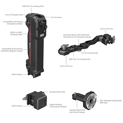 SmallRig RS 2 ・ RS 3 Pro用 ハンドグリップ ワイアレス制御