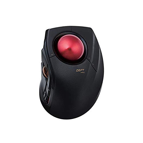 エレコム トラックボールマウス/人差指/8ボタン/有線/無線/Bluetooth/ブラック