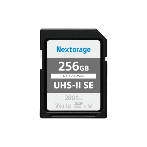Nextorage ネクストレージ 国内メーカー 256GB UHS-II V60 SDXCメモリーカード F2SEシリーズ 4K 最大読み出し速度280MB/s 最大書き込み速