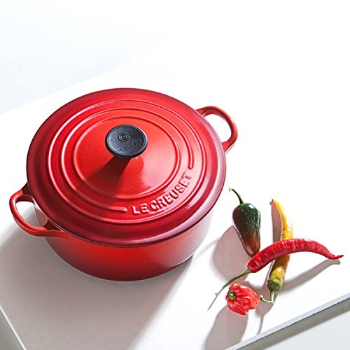 ルクルーゼ ココット ロンド ホーロー 鍋 IH 対応 22cm チェリーレッド_2