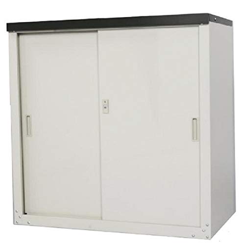 グリーンライフ(GREEN LIFE)収納庫【日本製】棚板1枚・鍵付き 幅89*奥行47*高さ92cm ライトグレー HS-92