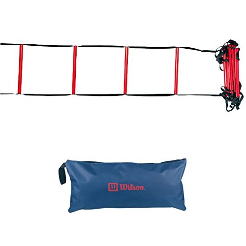 Wilson(ウイルソン) テニス トレーニング用品 EZ TRAINING LADDER(イージートレーニングラダー) 40cm*910cm ブラック/レッド WRZ2542 ウィルソン