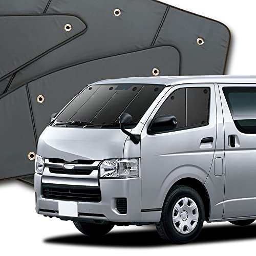 ハイエース 200系 1〜6型対応 標準幅 カーテン サンシェード 車中泊 グッズ プライバシーサンシェード フロント用 『01s-a002-fu』