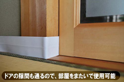 驚くほど薄い延長コード フラットコード 白 2mの通販は