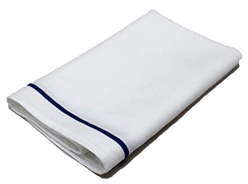 日本製 グラスタオル 綿100％ 45*80 10枚入り プロ用 業務用 (青線)