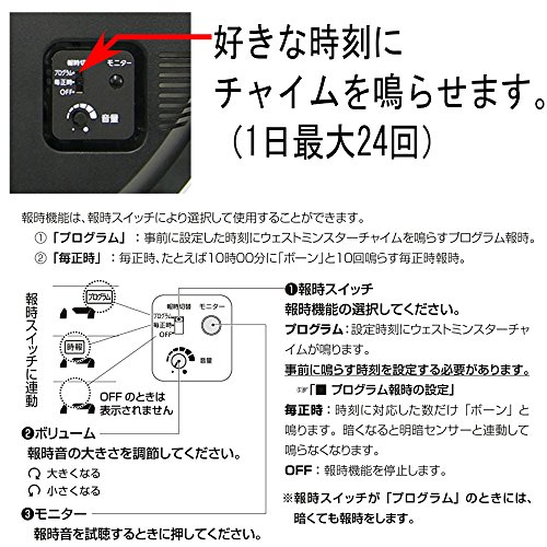 リズム(RHYTHM) 掛け時計 電波時計 チャイム付き プログラムカレンダー01SR シルバー ф35.0*5.5cm 4FNA01SR19_3