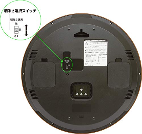 リズム(RHYTHM) 掛け時計 電波時計 アナログ ピュアカレンダーM617SR 暗所 ライト 自動 点灯 カレンダー 温度 ・ 湿度 表示 茶 (木目仕上げ) 4FY617SR23_3