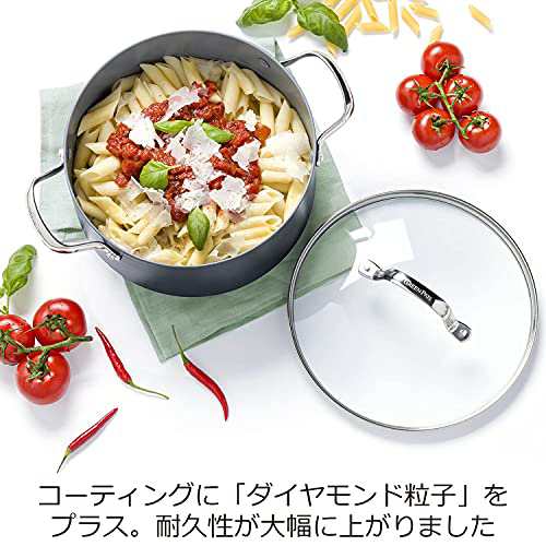 グリーンパン 両手鍋 キャセロール IH 対応 ヴェニスプロ 20cm 蓋付 セラミック こびり付きにくい フッ素不使用 安心安全