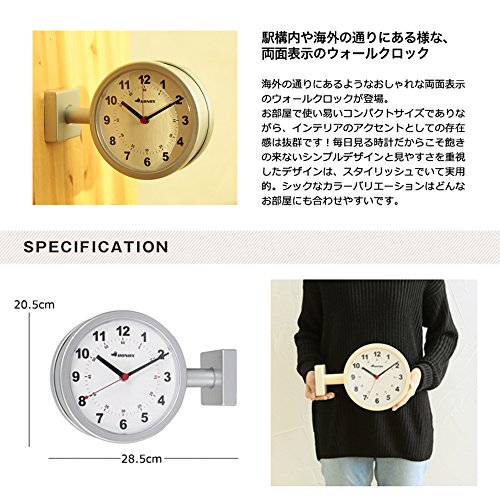 ダルトン(Dulton) ダブルフェイスクロック ブラック S624-659BKの通販