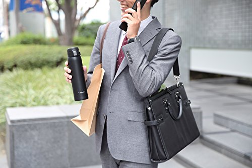 象印マホービン(ZOJIRUSHI) 水筒 ステンレス マグ ボトル 直飲み 軽量 保冷 保温 ワンタッチ オープン タイプ 軽量 コンパクト 480ml シルキーブラック SM-SD48-BC_2