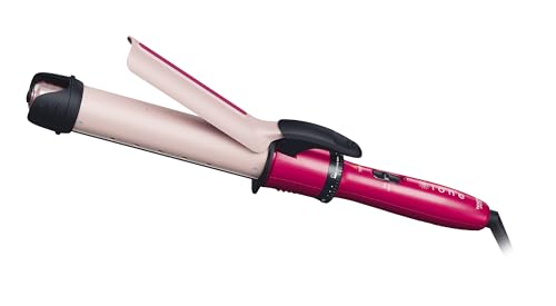 テスコム ヘアアイロン カールアイロン コテ 32mm 温度調整/スチーム/自動電源OFF らく抜きプラグ スパークルピンク IPM1832 P