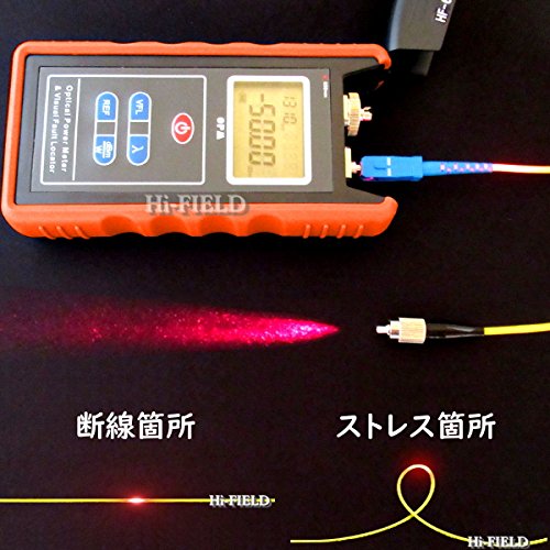 Hi-FIELD 光パワーメーター HF-610C 光ファイバーチェッカー(10km) 一体型 自己校正機能付 全9点セット 日本語説明書 & 日本製電池付 FC/ST/SC/LC