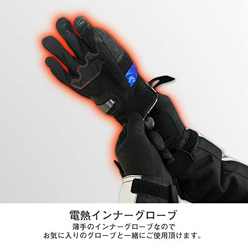 コミネ(KOMINE) バイク用 ヒートインナーグローブ12V ブラック L EK