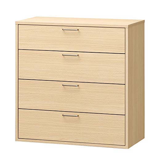 白井産業 チェスト タンス 衣類収納 ワイドタイプ 同シリーズで組み合わせ自由自在 一人暮らしの部屋や狭いスペースにぴったりサイズ ナチュラルブラウン木目柄 ベーシックデザイン 幅78.2の通販は 18,178円