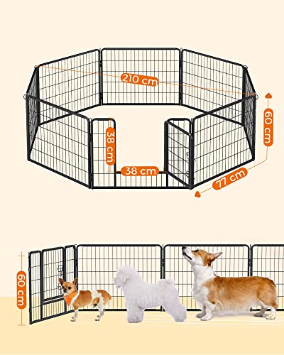 FEANDREA ペットサークル 中型犬用 小型犬用 ペットフェンス