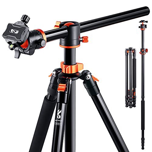 K&F Concept 三脚 一眼レフ 238cm 4段 カメラ 三脚 49CM横軸 俯瞰 360度回転 中心軸倒置 一脚可変 アルミ 軽量 コンパクト 低重心自由雲台 クイックシュー ナットロック式 S254Tの通販は三脚・一脚