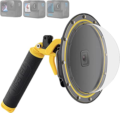 Kiowon GoPro HERO 11 HERO 10 HERO 9 用 ドームポート ゴープロ用 透明ドーム 30M 水中撮影用 ハウジングケース 180*超広角 防水ケース ダイビング/水泳/サーフィンなど最適(GoPro 11 10 9 対応）