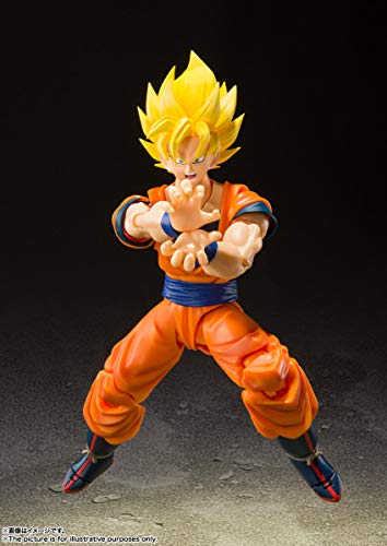 S.H.フィギュアーツ ドラゴンボールZ スーパーサイヤ人フルパワー 孫悟空 約140mm PVC&amp;ABS製 塗装済み可動フィギュア_4