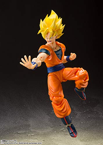 S.H.フィギュアーツ ドラゴンボールZ スーパーサイヤ人フルパワー 孫悟空 約140mm PVC&amp;ABS製 塗装済み可動フィギュア_5