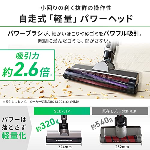 アイリスオーヤマ 充電式サイクロンスティッククリーナー マルチツールセット SCD-L1P-B ブラック_3