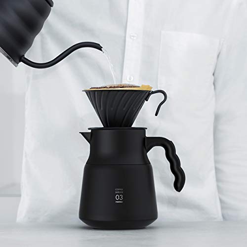 HARIO(ハリオ)　Ｖ60 保温ステンレスサーバー PLUS 600　保存可能容量600ml　ブラック　VHSN-60-B_4
