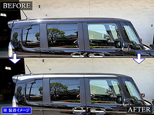 BRIGHTZ N-BOXカスタム JF3 JF4 超鏡面ステンレスメッキルーフガーニッシュ 8PC 【 ROOF-MOL-003 】 JF F3 F4 3 4 N BOX NBOX Nボックス エヌボックス エヌ ボックス カスタム 46551_5