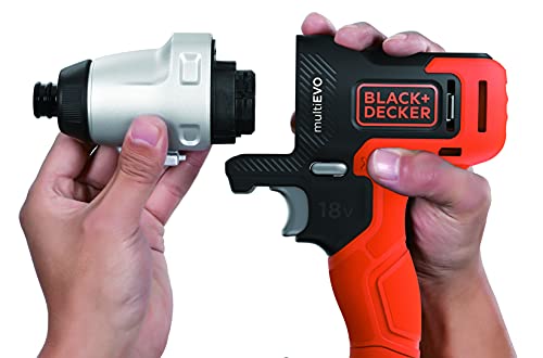 ブラックアンドデッカー(BLACK*DECKER) コードレス マルチツール multievo EVO185I1 インパクトドライバー DIY 電動工具 穴あけ 締付工具 専用キットボックス付属_2