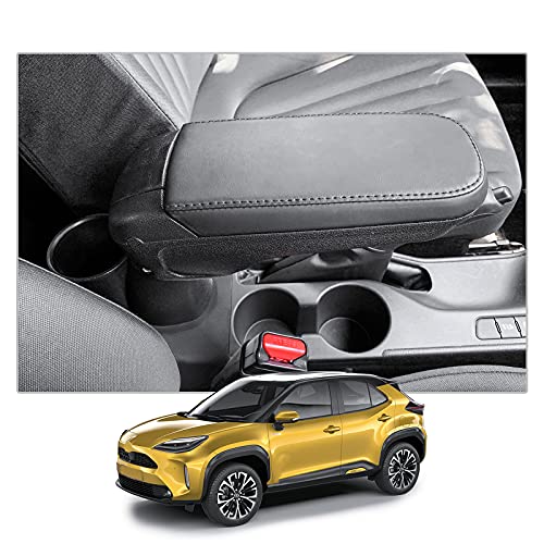 アームレスト トヨタ ヤリス？ヤリスクロス 2020新型 専用 ドリンクホルダー付き 収納ボックス コンソール 肘掛け フロントアームレスト 多機能トレイ 小物入れ 収納トレイ 車用パーツ 取りの通販は