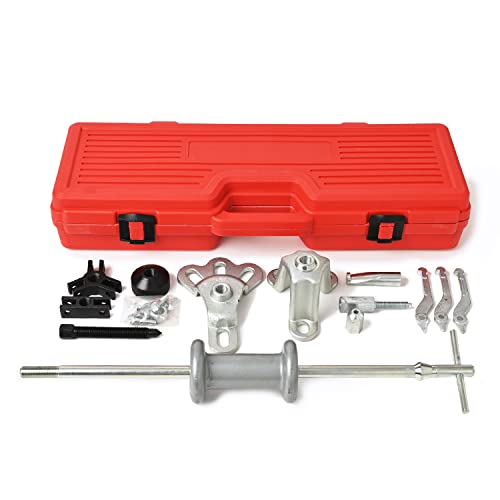 Rikopin(リコピン) スライディングハンマーセット 17pc セット 2爪 3爪 プーラー ベアリング ギア シャフト 収納ケース 板金ハンマーセット 鈑金工具 足回り修理 板金作業の通販は