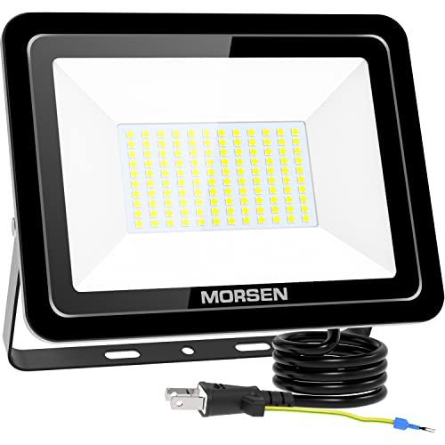 MORSEN led投光器 100W 投光器 13000LM 極薄型 投光器屋外 100v 灯光器 作業灯 外灯 工事用ライト ledライト 屋外用 野外 防水 看板灯 集魚灯 駐車場用 (昼光色6500K, 100ワット)の通販は 5,680円