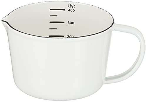 パール金属 計量カップ ホワイト 400ml ホーロー メジャーカップ ブランキッチン HB-4434