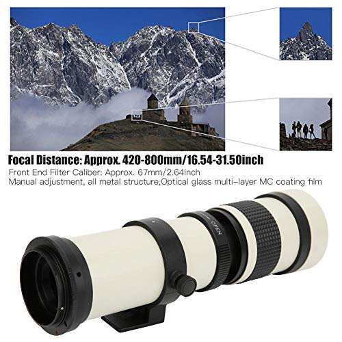 ベルギー製 カメラ望遠レンズ 420-800MM望遠レンズ F / 8.3-16 手動