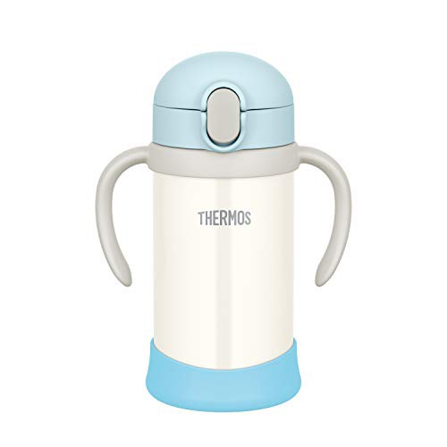 サーモス(THERMOS) まほうびんのベビーストローマグ FJL-350 ブルーホワイト (BLWH) 350ml 350ミリリットル (x 1)