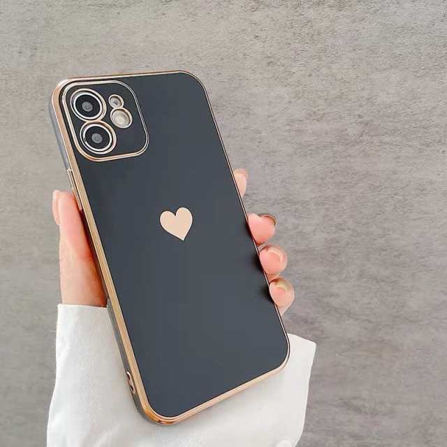 saymi iPhoneケース ハート 韓国 シンプル マット くすみカラー ソフト