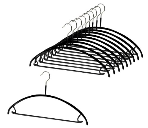 マワ ドイツのすべり落ちない ハンガー ユニバーサル 42U セットアップ用 Mサイズ ブラック 10本組の通販は