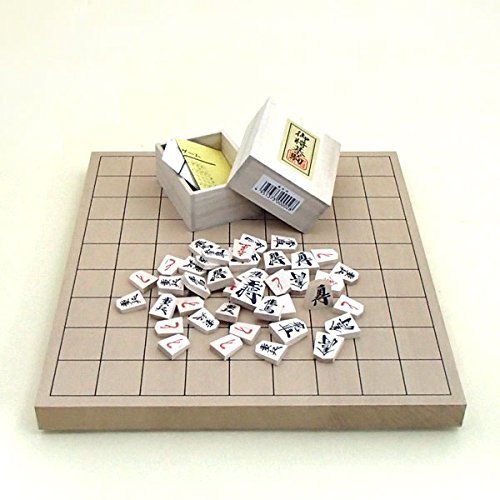 将棋セット 新桂1寸卓上接合将棋盤と木製優良押駒桐