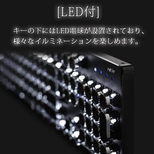 HKW タイプライター風メカニカルキーボード 青軸 104キー USB有線 日本語キーボード
