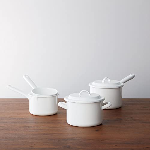 にちにち道具 野田琺瑯 両手鍋 キャセロール 蓋付 IH対応 日本製 ホワイト 14cm YN-W14の通販は