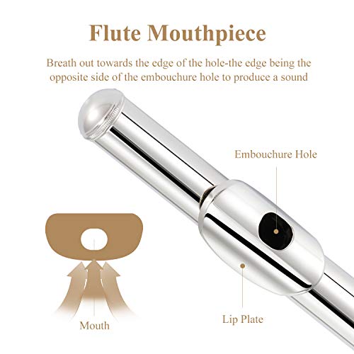 Eastar フルート カバードキー 16穴 Eメカ付き オフセット ニッケル