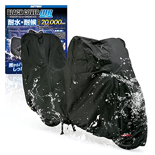 [デイトナ] バイクカバー 汎用 ビッグスクーター-ボックス対応サイズ 耐水圧20,000mm 湿気対策 耐熱 チェーンホール付き ブラックカバーWR Lite 97953