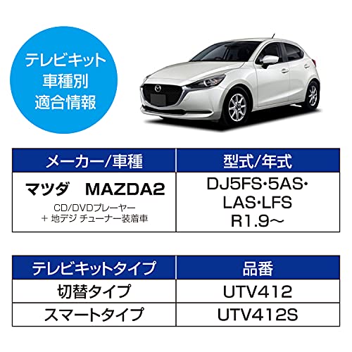 データシステム テレビキット スマートタイプ CX-3/マツダ6用 UTV412S Datasystem データシステム テレビキット スマートタイプ CX-3⁄マツダ6用 UTV412S