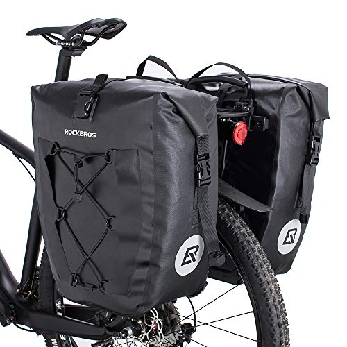 ROCKBROS(ロックブロス)パニアバッグ 自転車 リアバッグ サイドバック キャリアバッグ 防水 大容量 キャンプ ツーリングバッグ アウトドア用 20L 40L 1個 2個セット