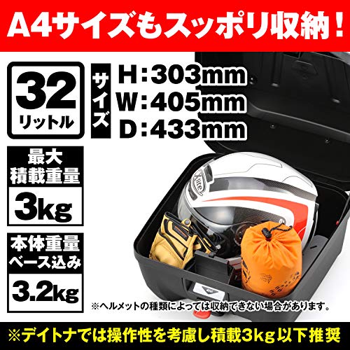 GIVI (ジビ) バイク用 リアボックス 32-33L 未塗装ブラック モノ