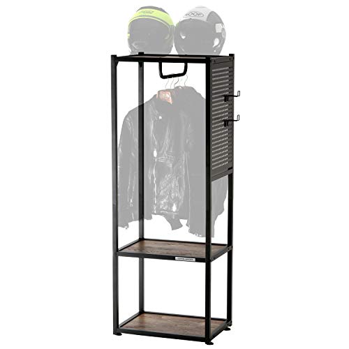 ドッペルギャンガー(DOPPELGANGER) 【ライダーズギアハンガー】 バイクギア・ディスプレイ収納ラック ヘルメット2個、革ジャン5着を格納 専用フック2個付属 DDS501-BKの通販は