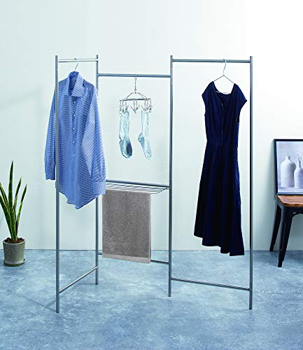 天馬 出しっぱなしでもスタイリッシュに決まる室内物干し インテリア物干し パネルM ステンレス 幅54*奥行54*高さ150cm PSI-01の通販は