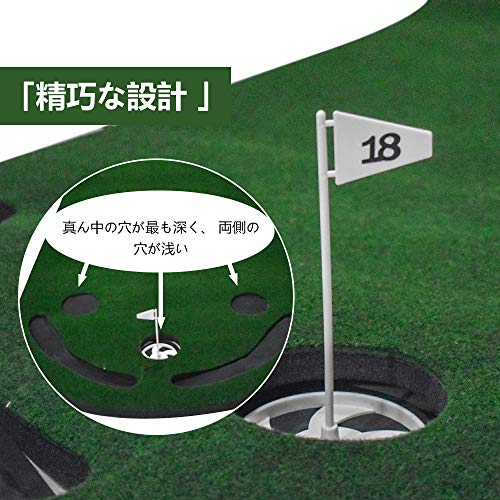 Voodans パターマット ゴルフマット パッティングマット ショットマット 人工芝 グリーン 92*275cm_4