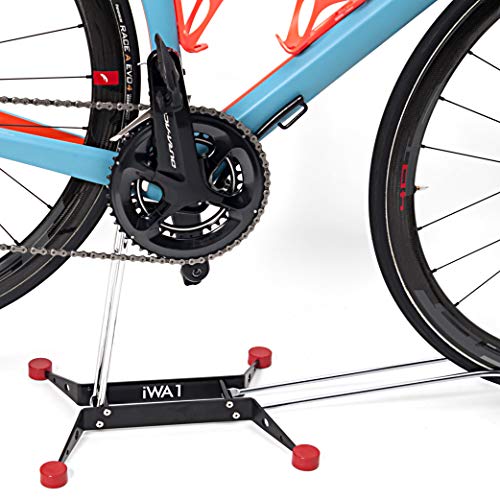 iWA (丸八工機) iWA1 ディスクブレーキ・スルーアクスル対応 横置きディスプレイ&メンテナンス自転車バイクスタンド FSセット 赤 自転車バイクスタンド iWA (丸八工機) iWA1 ディスクブレーキ・スルー